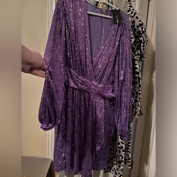 Purple Sequin Fashion Nova Dress 3X - Picture 1 of 4